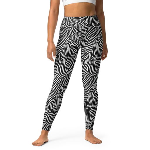 Zebra Current on a Yoga Leggings