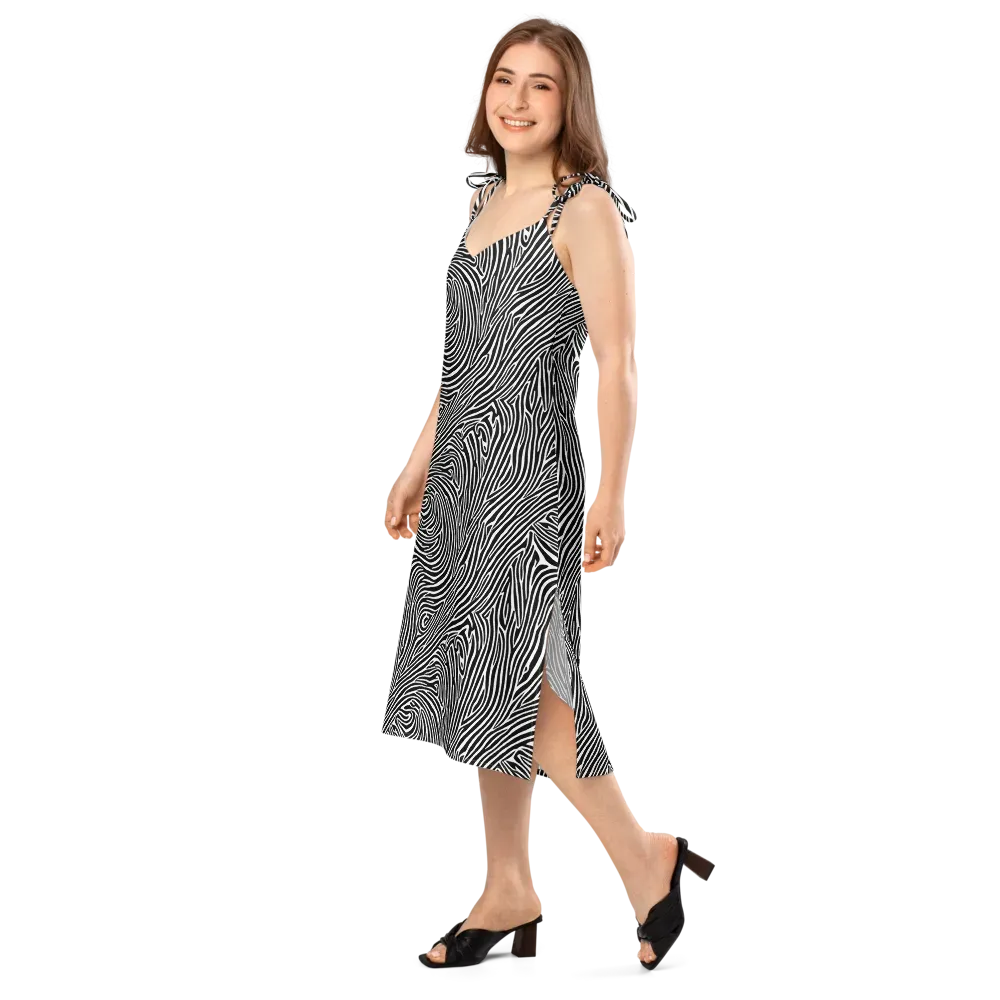 Zebra Current on Slip Dress — Left Front