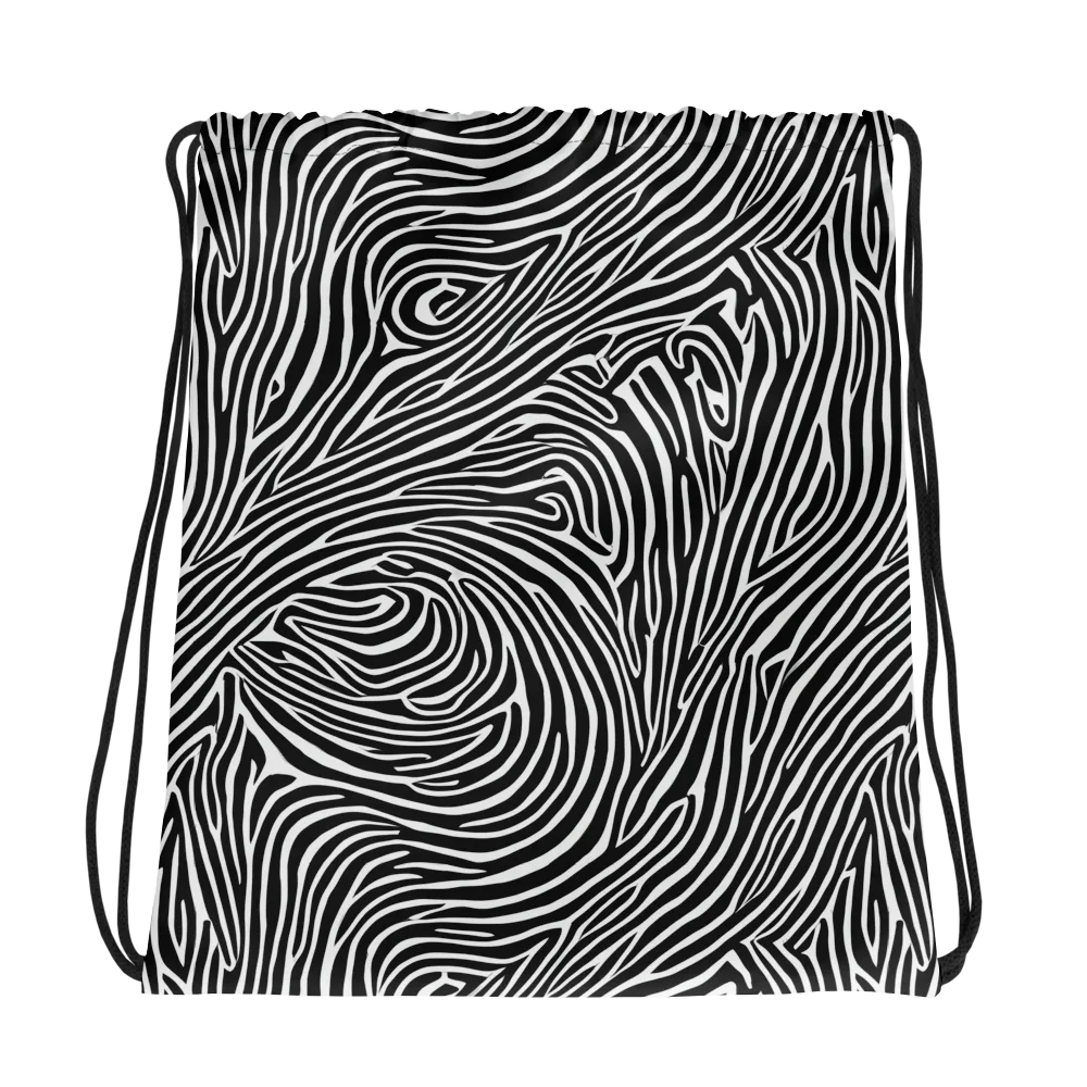 Zebra Current on Drawstring Bag — Photo