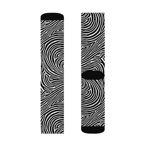 Zebra Current on a Socks