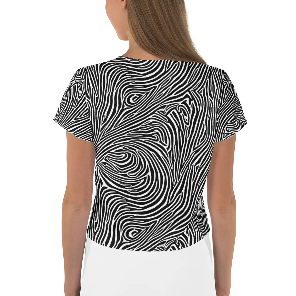 Zebra Current on Crop Tee — Back