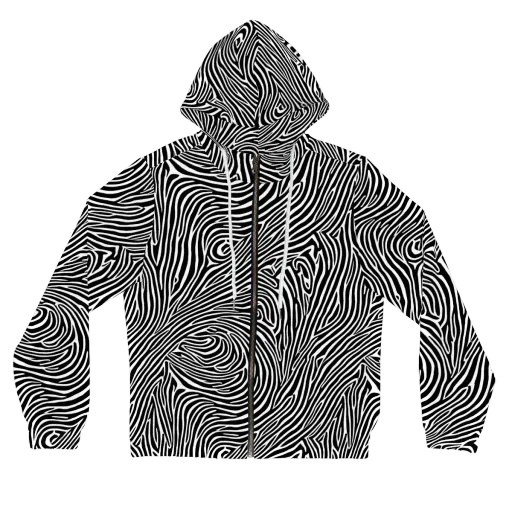 Zebra Current on a Women's Full-Zip Hoodie