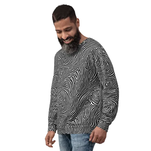 Zebra Current on a Sweatshirt
