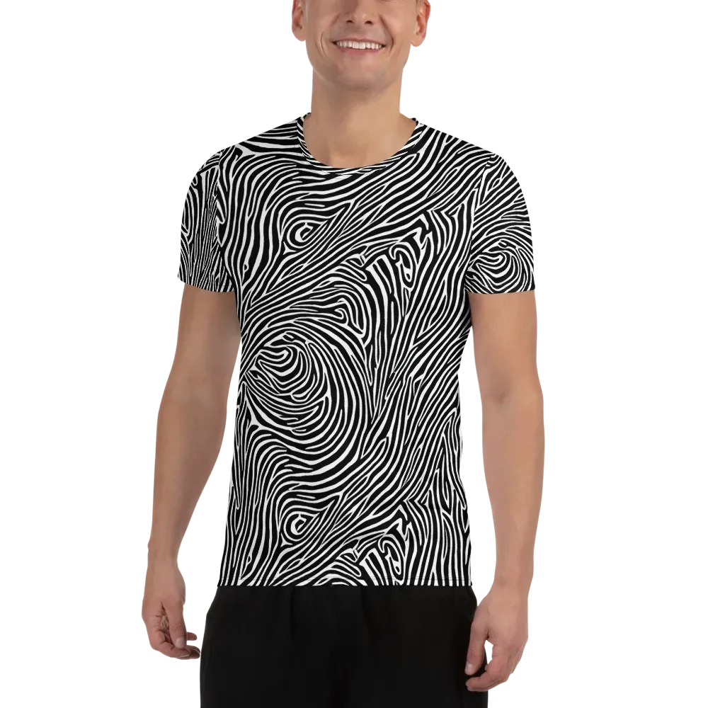 Zebra Current on Men's Athletic T-Shirt — Front