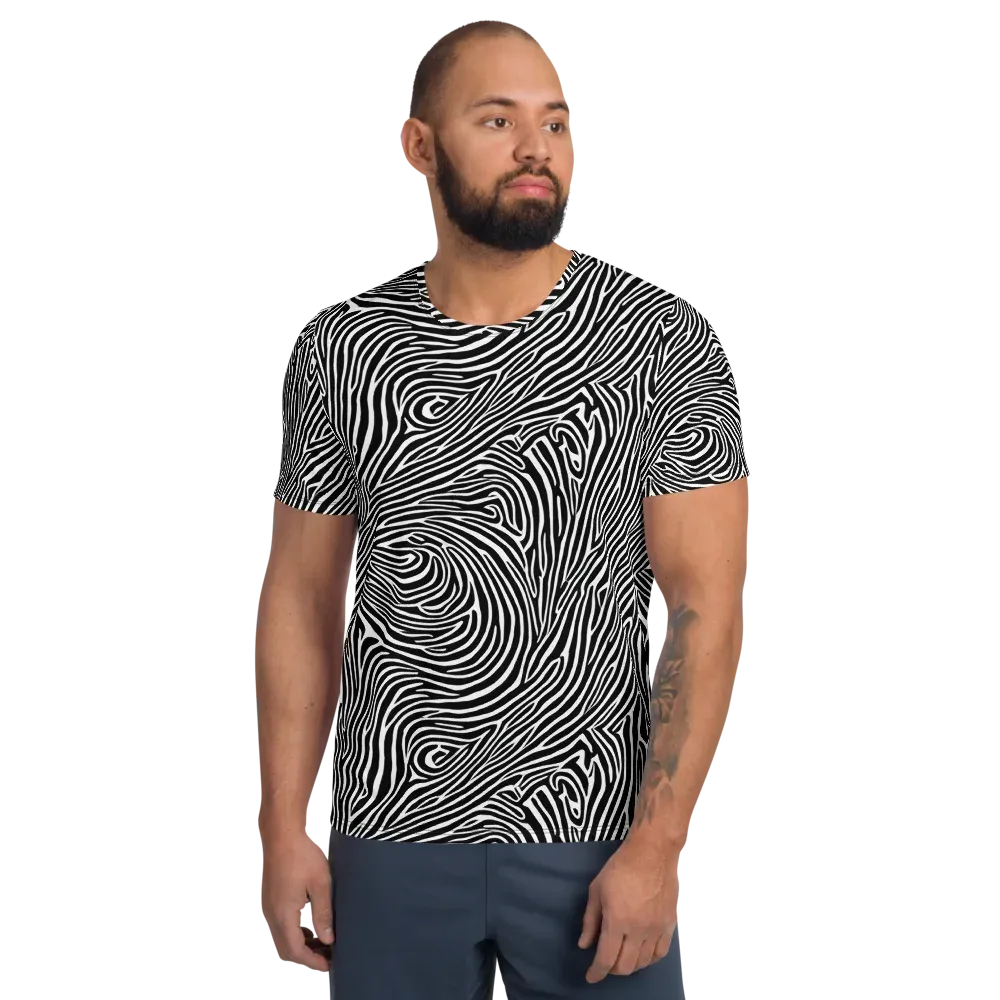 Zebra Current on Men's Athletic T-Shirt — Front