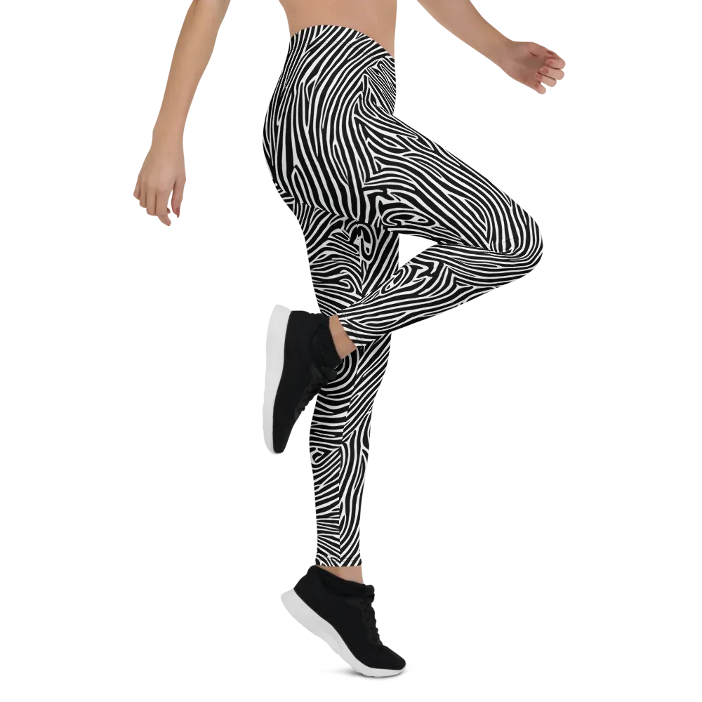 Zebra Current on Leggings — Right