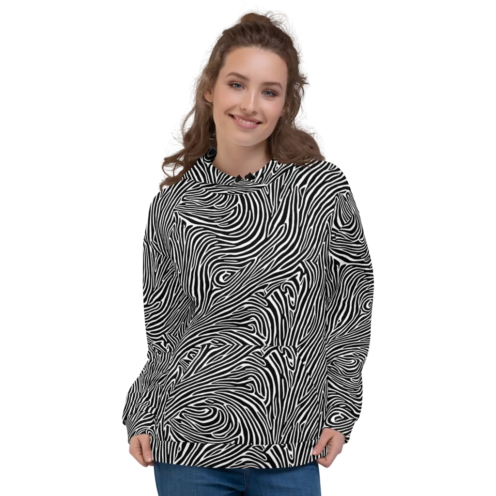 Zebra Current on Hoodie — Front