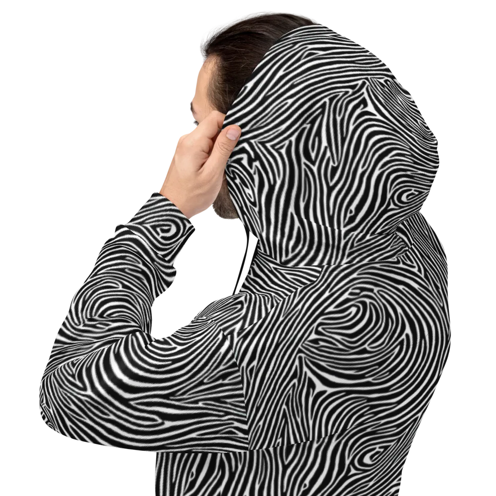 Zebra Current on Hoodie — Back