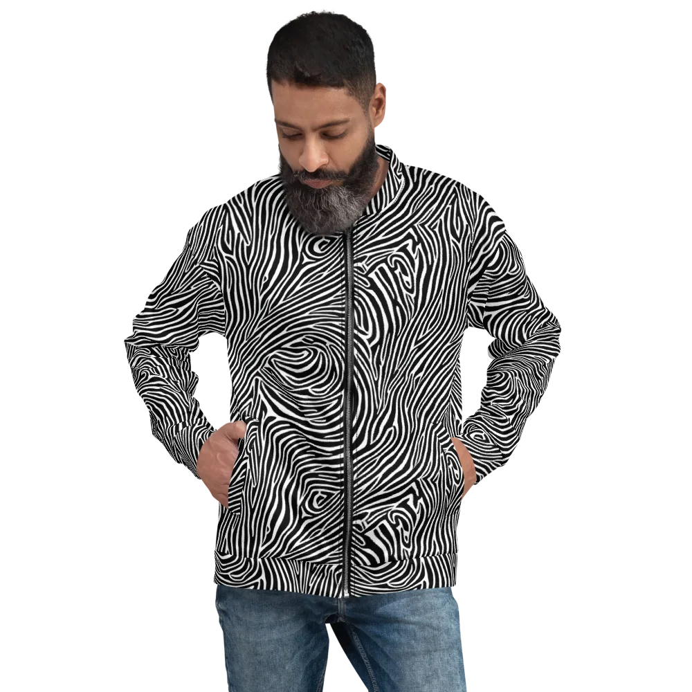 Zebra Current on Bomber Jacket — Front