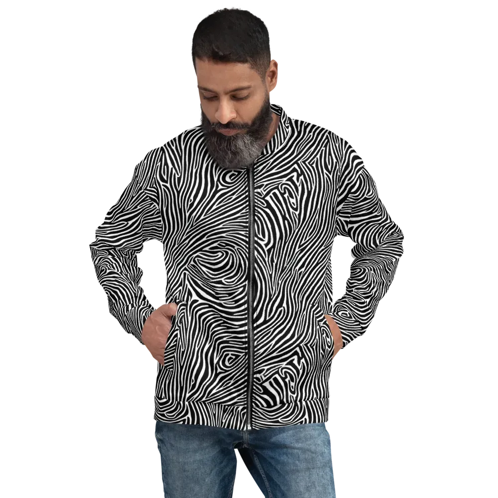 Zebra Current on Bomber Jacket — Front