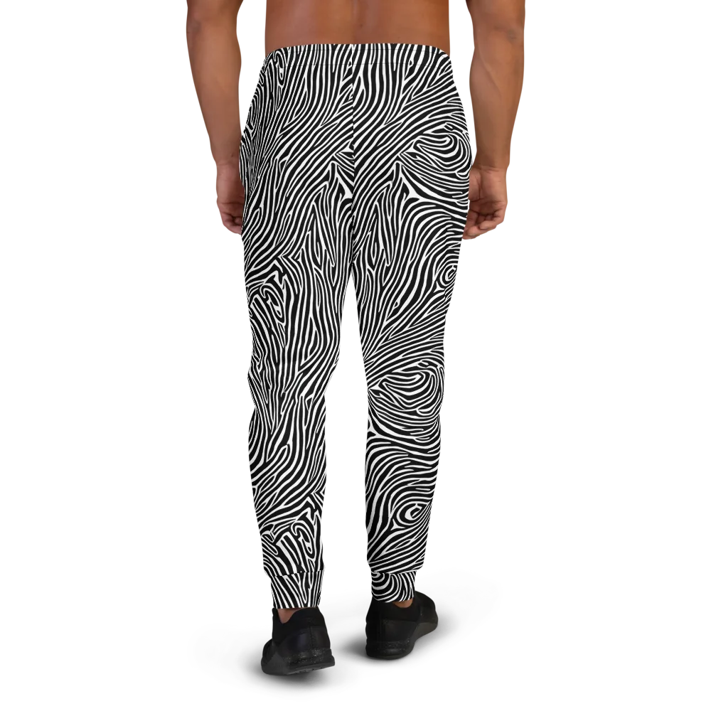 Zebra Current on Men's Joggers — Back