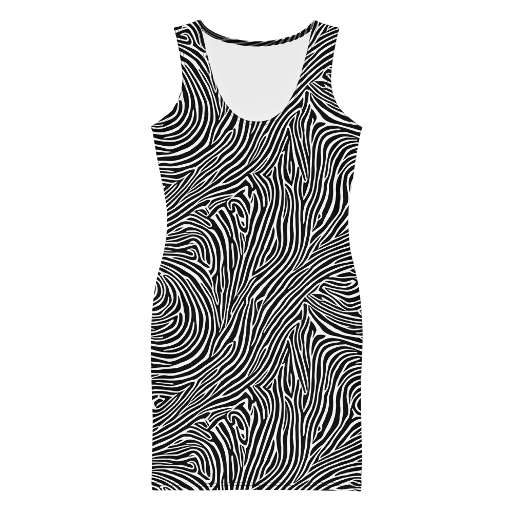 Zebra Current on Bodycon Dress — Front