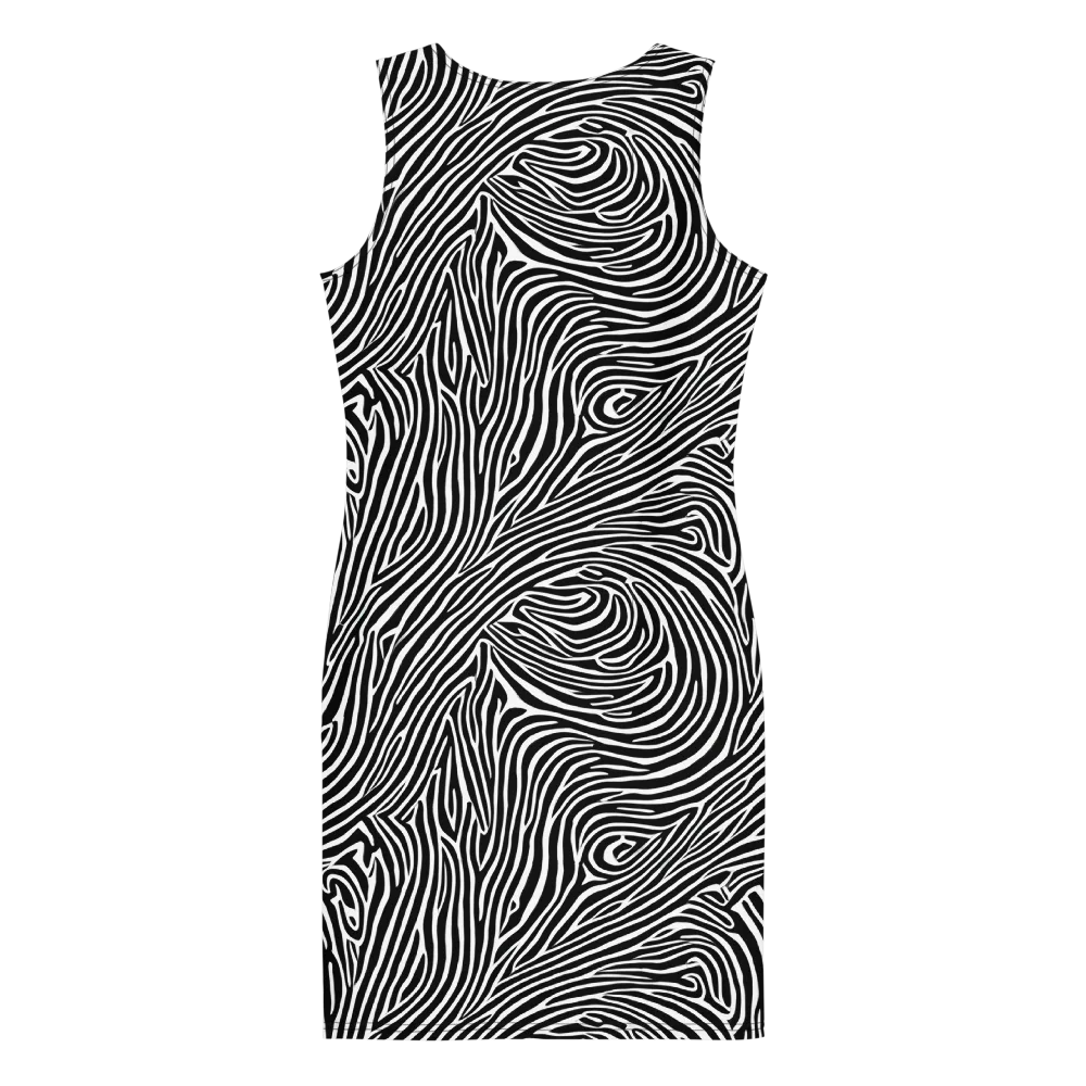 Zebra Current on Bodycon Dress — Back