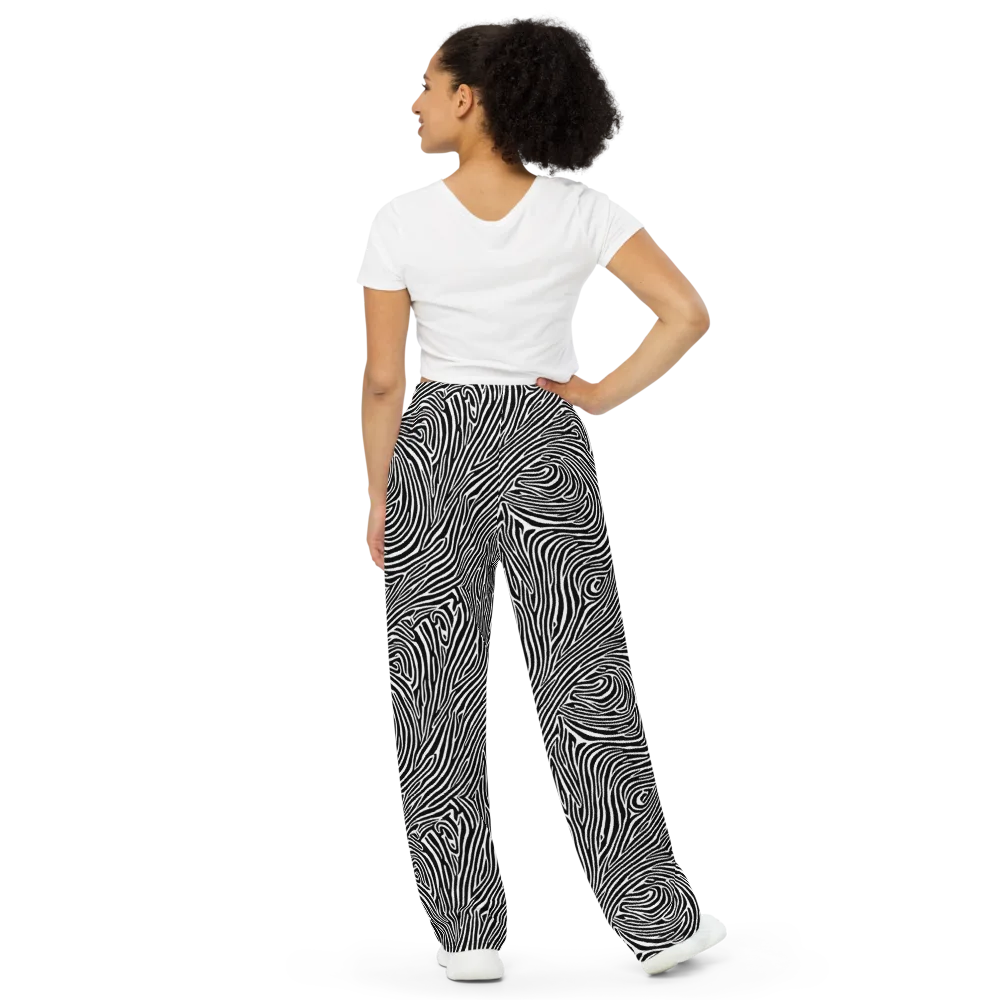 Zebra Current on Wide-Leg Pants — Back