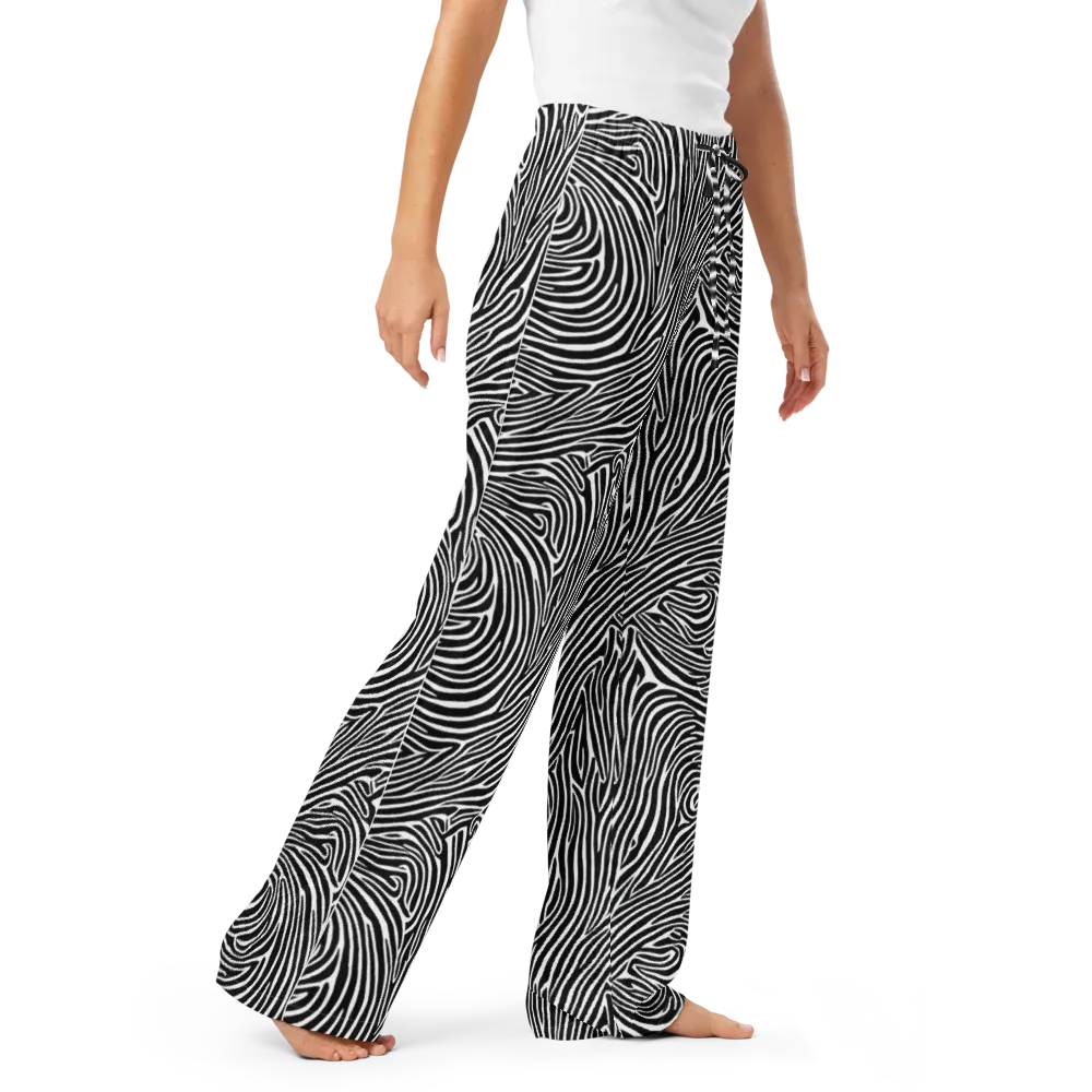 Zebra Current on Women's Pajama Pants — Right Front
