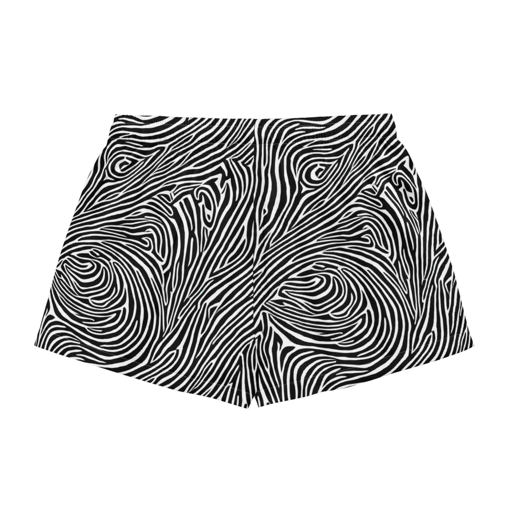 Zebra Current on Women's Pajama Shorts — Back