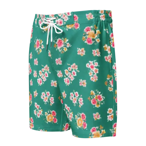 Turquoise Bouquet on a Men's Board Shorts