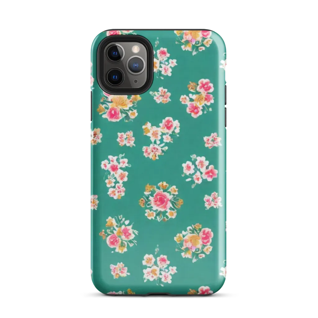 Turquoise Bouquet on Tough Case for iPhone® — Front