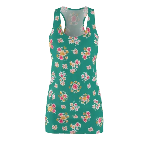 Turquoise Bouquet on a Racerback Dress