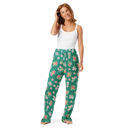 Turquoise Bouquet on a Women's Pajama Pants