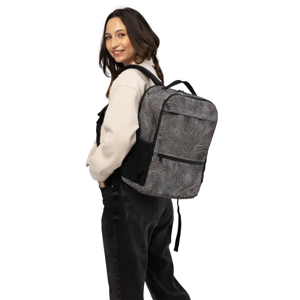 Obsidian Grain on Utility Backpack — Back