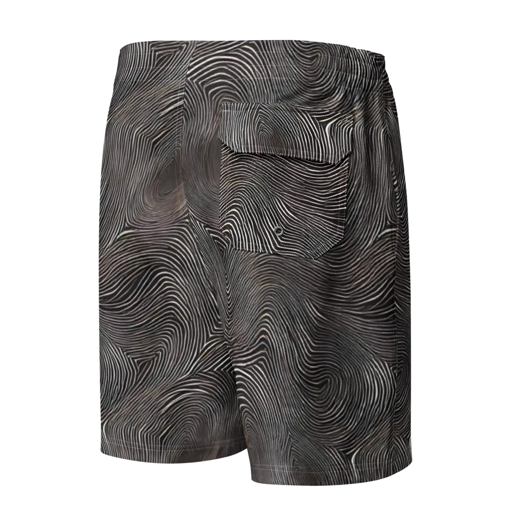 Obsidian Grain on Men's Board Shorts — Back