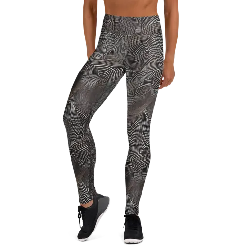 Obsidian Grain on a Yoga Leggings