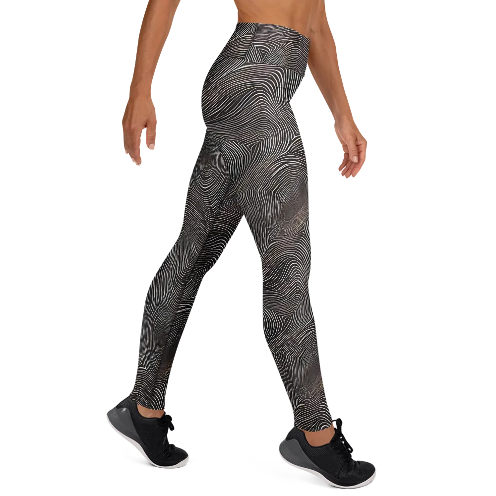 Obsidian Grain on Yoga Leggings — Right
