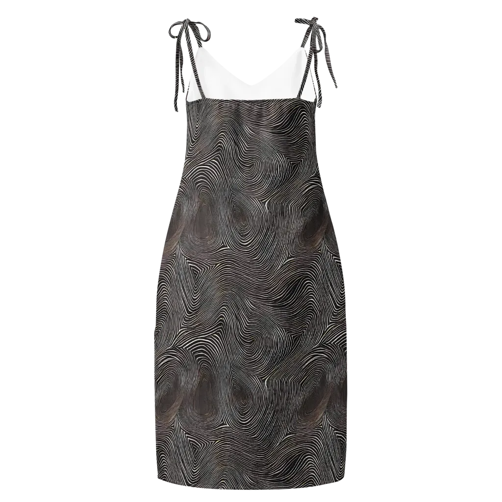 Obsidian Grain on Slip Dress — Back