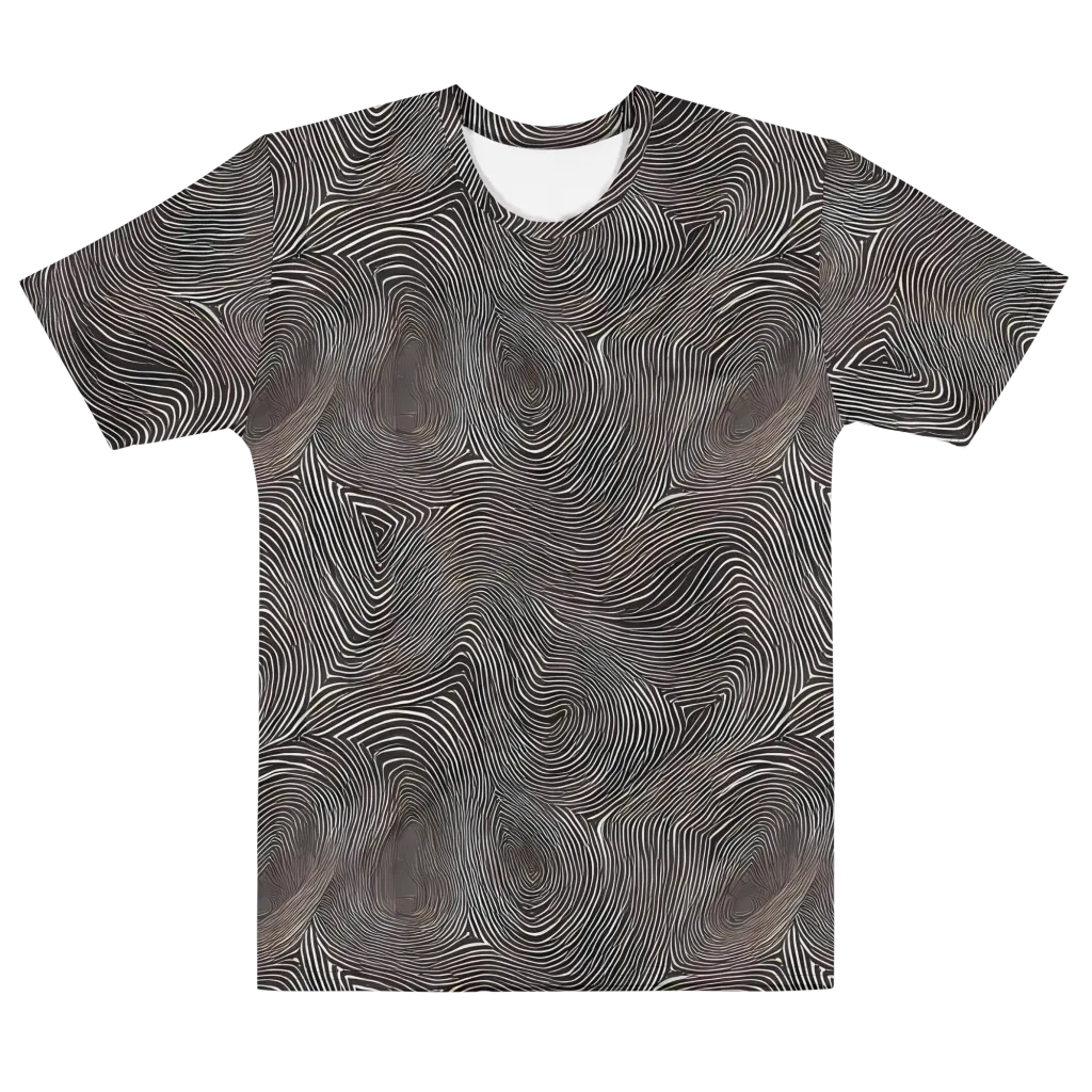 Obsidian Grain on Men's Cotton Crew Neck T-Shirt — Front