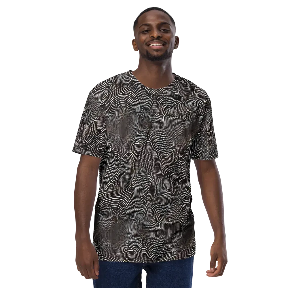 Obsidian Grain on Men's Crew Neck T-Shirt — Front