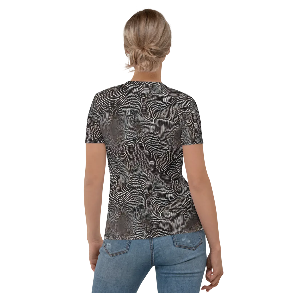 Obsidian Grain on Women's Crew Neck T-Shirt — Back