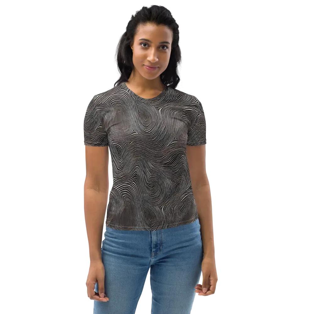 Obsidian Grain on Women's Crew Neck T-Shirt — Front