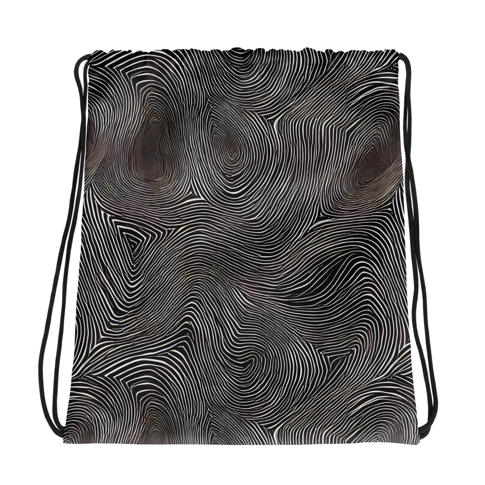 Obsidian Grain on Drawstring Bag — Photo