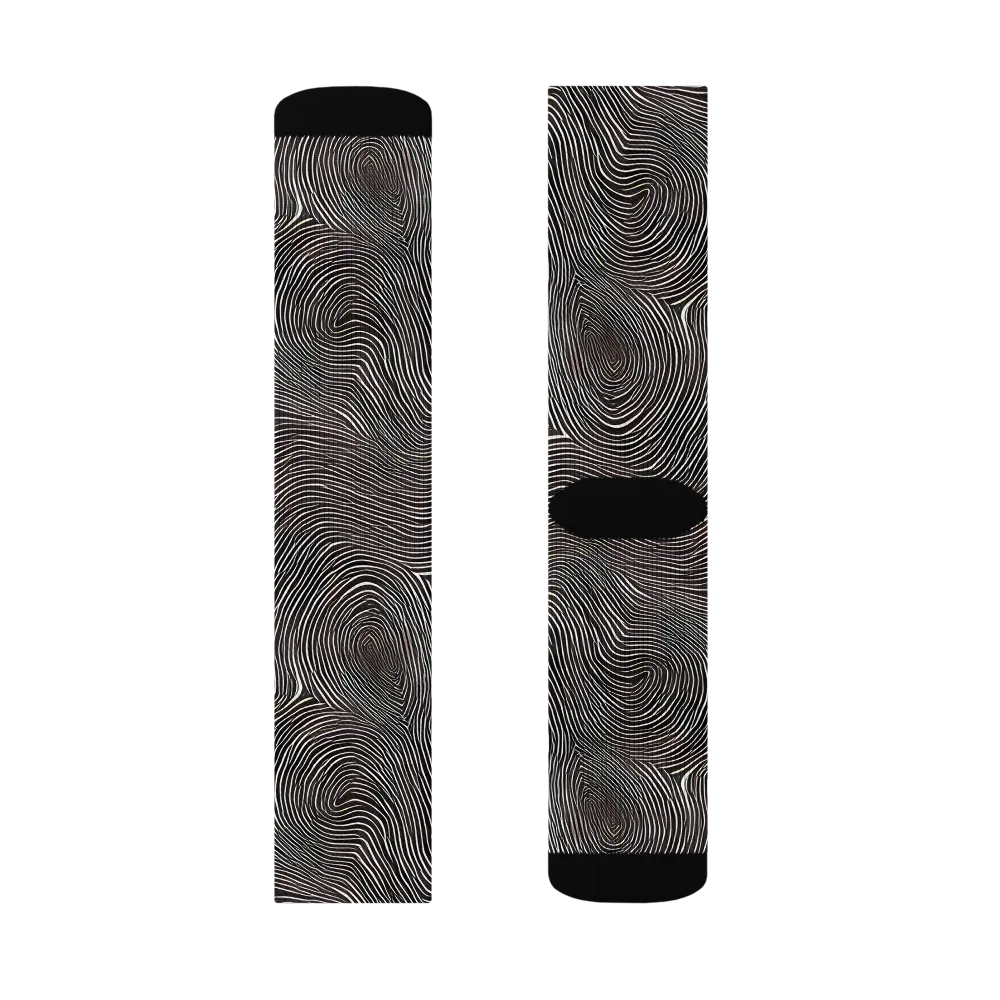 Obsidian Grain on Socks — Left Sock