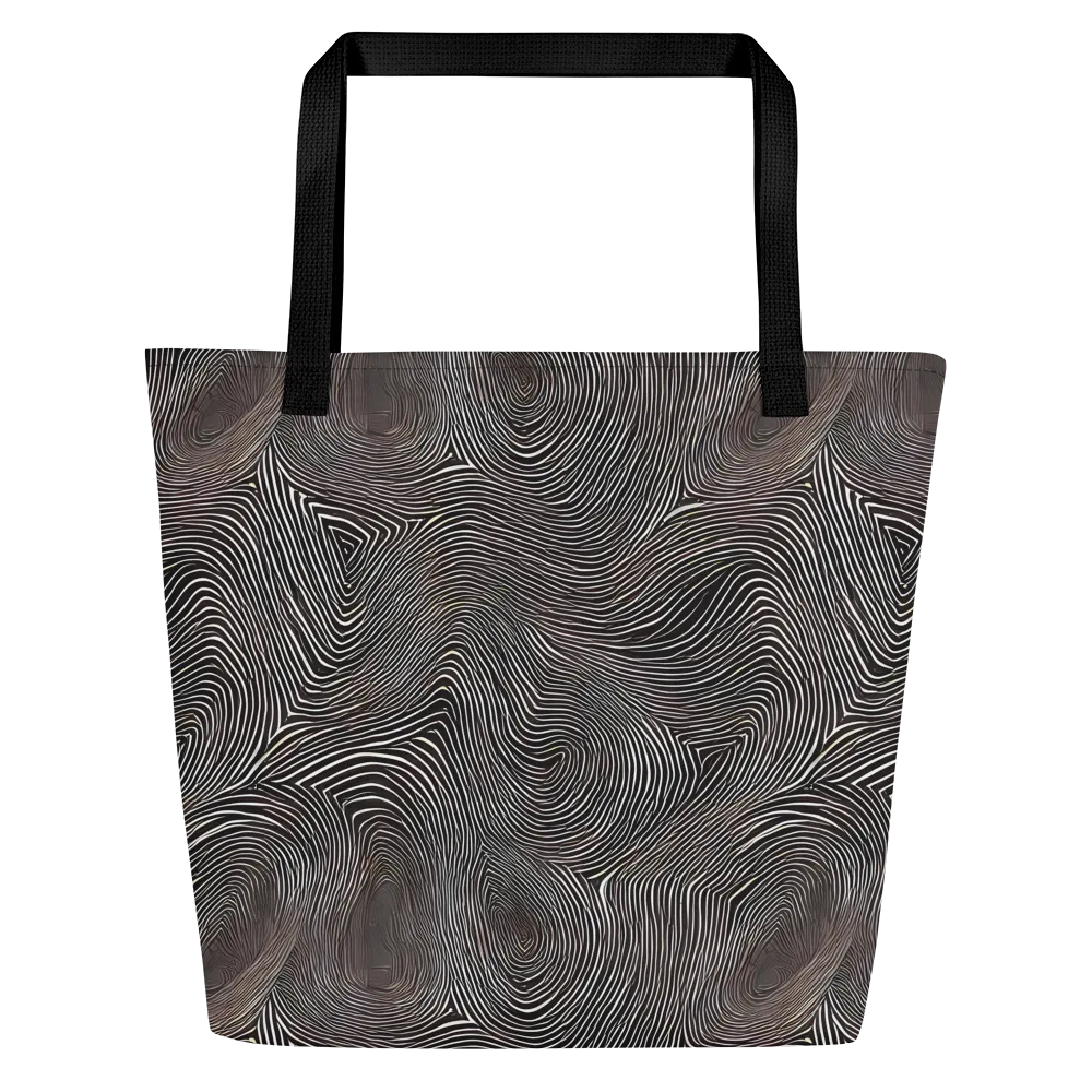 Obsidian Grain on Large Tote Bag W/ Pocket — Front