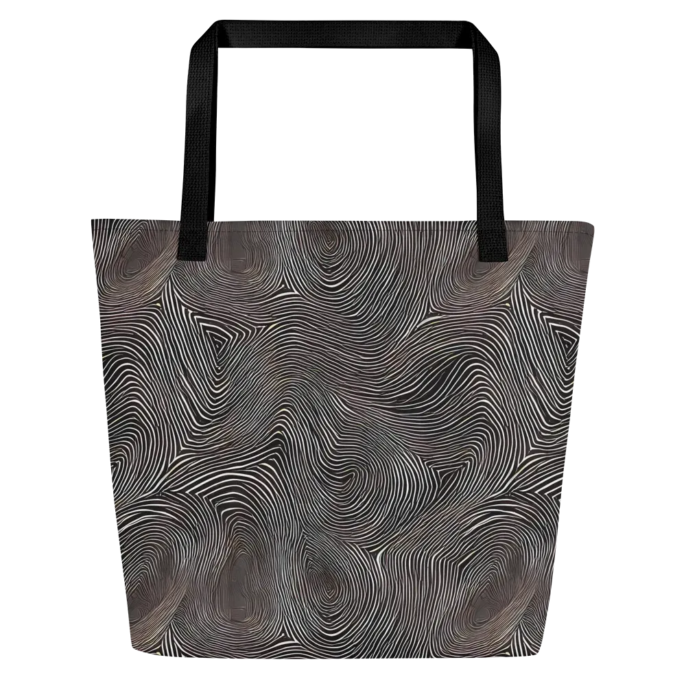 Obsidian Grain on Large Tote Bag W/ Pocket — Front
