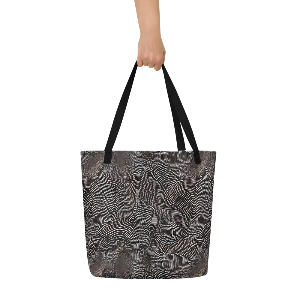Obsidian Grain on Large Tote Bag W/ Pocket — Front