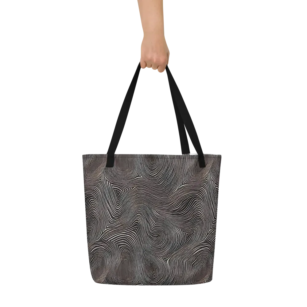 Obsidian Grain on Large Tote Bag W/ Pocket — Front