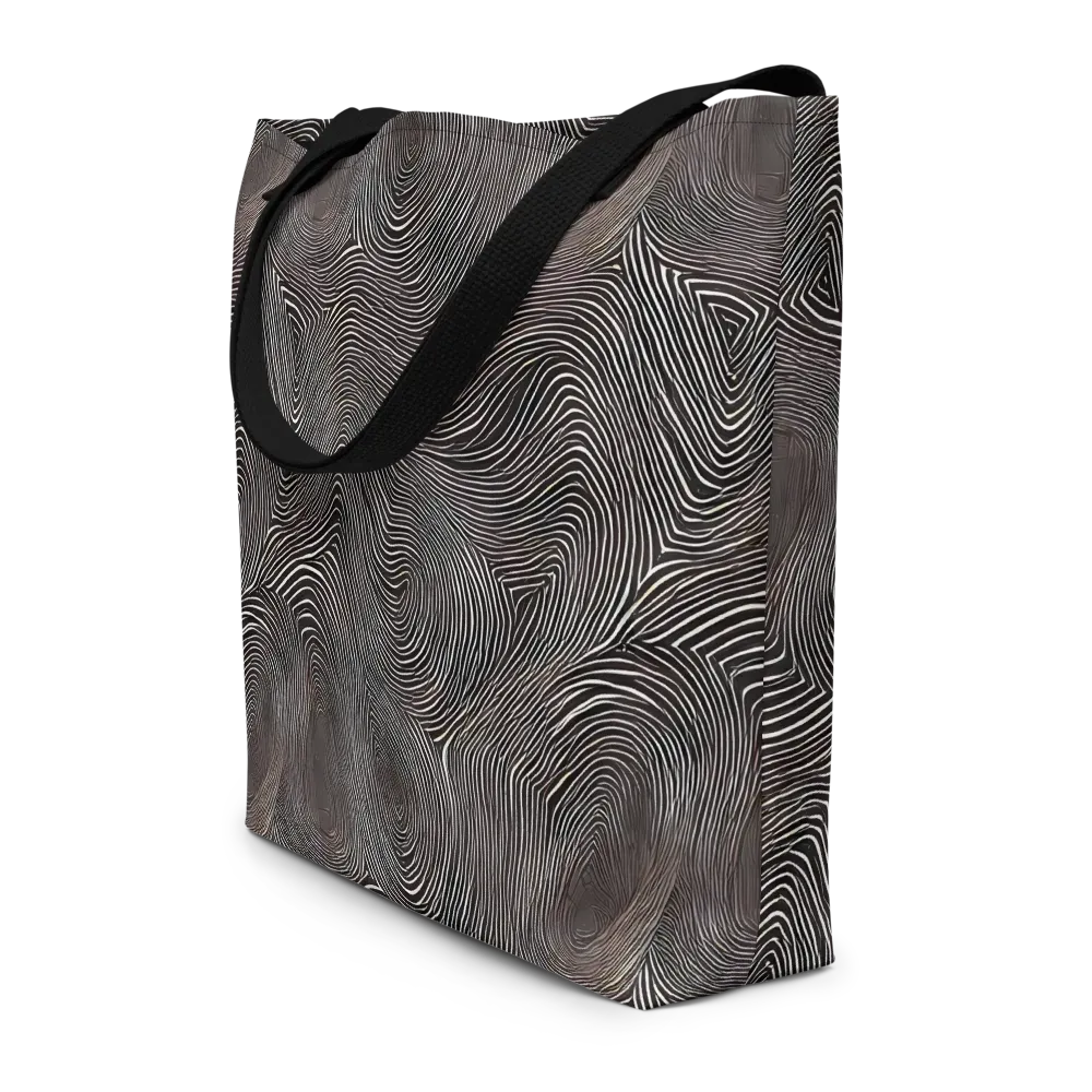 Obsidian Grain on Large Tote Bag W/ Pocket — Front