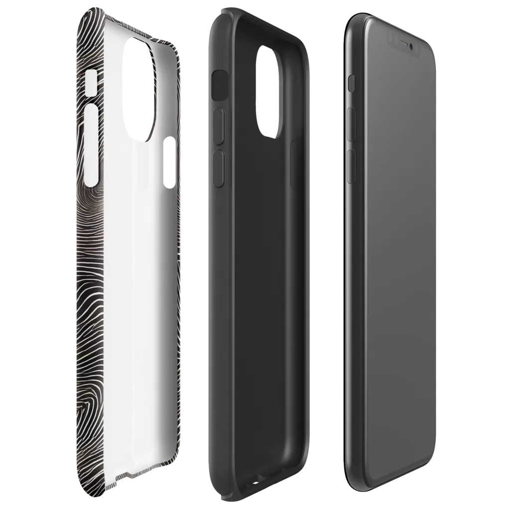 Obsidian Grain on Tough Case for iPhone® — Right