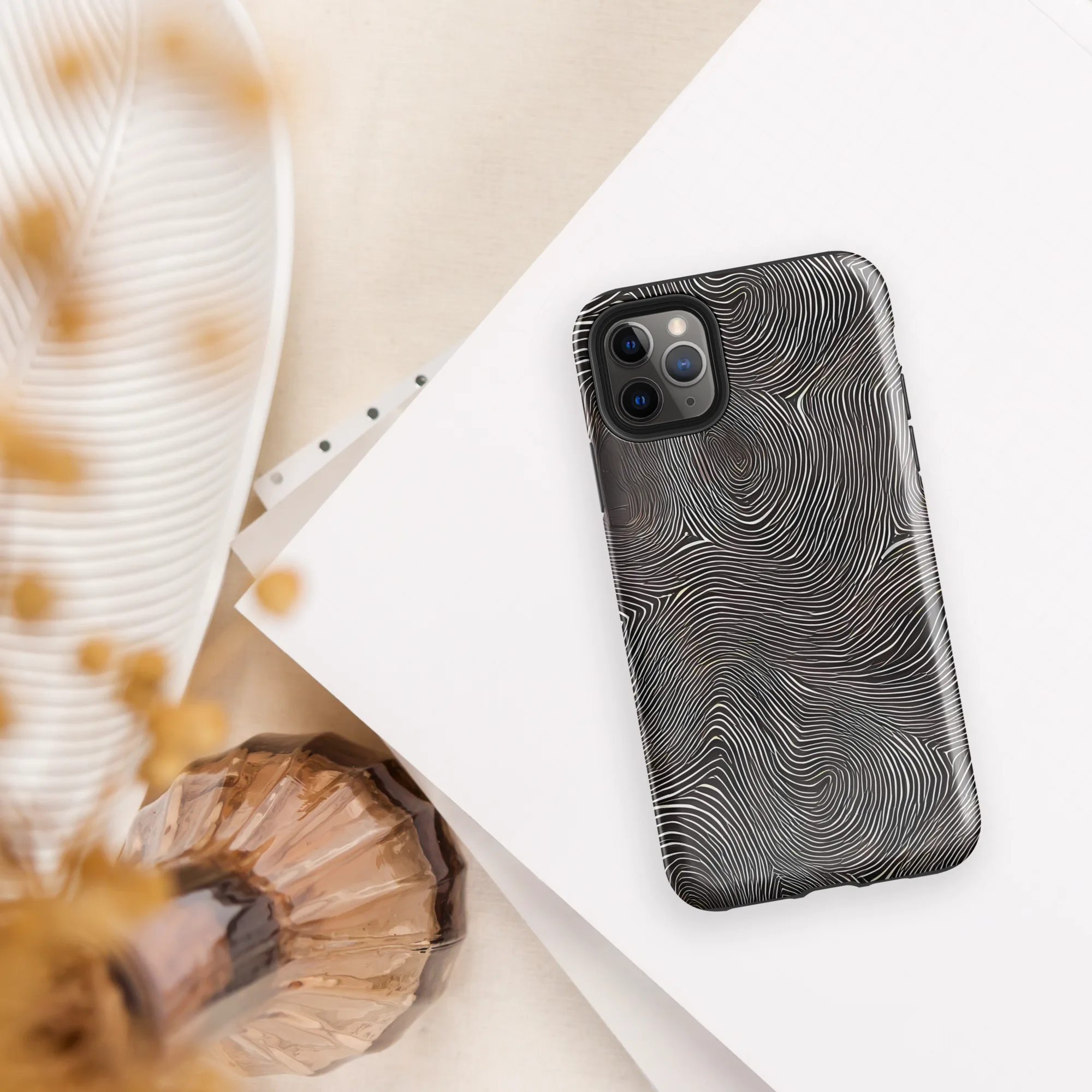Obsidian Grain on Tough Case for iPhone® — Front