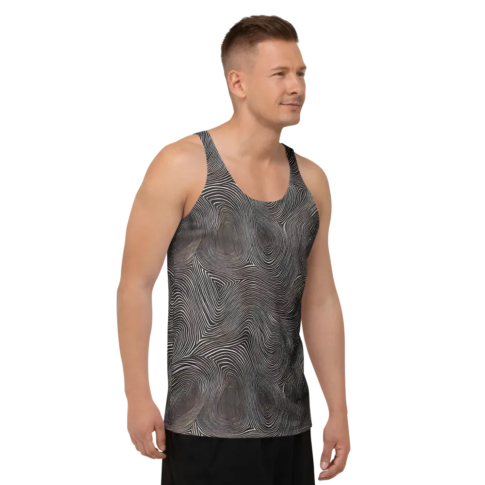 Obsidian Grain on Men's Tank Top — Right Front