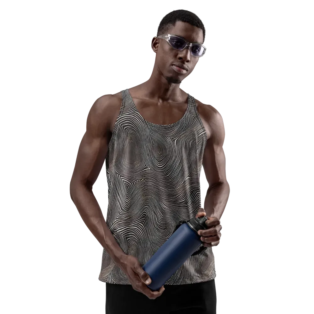 Obsidian Grain on Men's Tank Top — Front