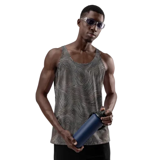 Obsidian Grain on a Men's Tank Top