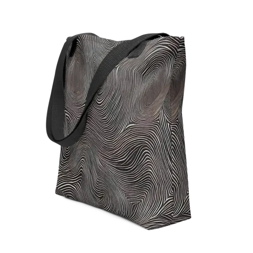 Obsidian Grain on a Tote Bag