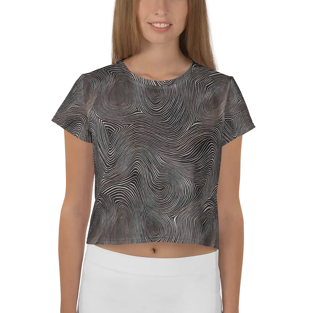Obsidian Grain on Crop Tee — Front