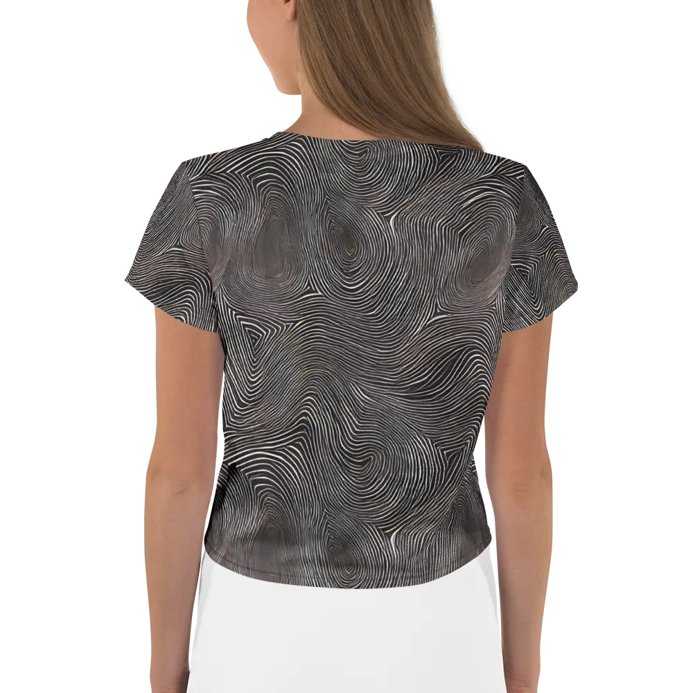 Obsidian Grain on Crop Tee — Back