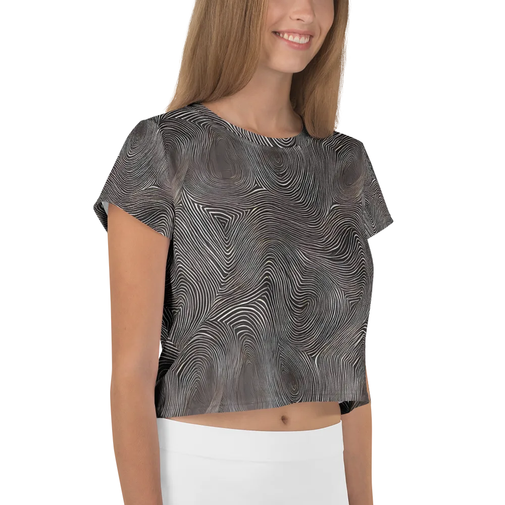 Obsidian Grain on Crop Tee — Right