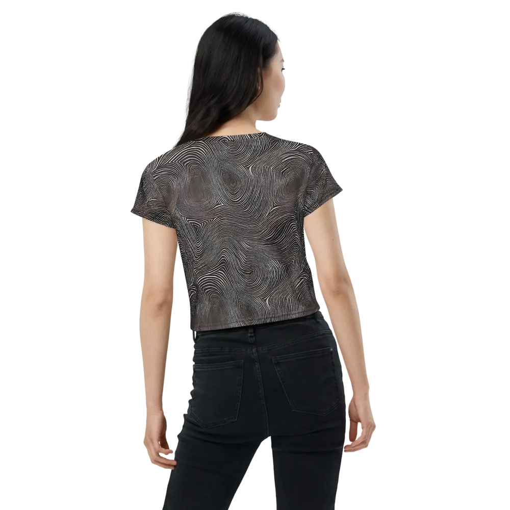 Obsidian Grain on Crop Tee — Back
